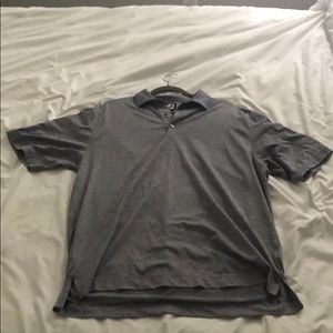 Men’s grey striped footjoy golf polo